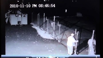 Burglary in progress caught on camera, Delta Security online, PC user interface, security camera