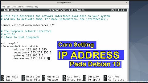 Cara Konfigurasi IP Address pada Debian 10 di VirtualBox