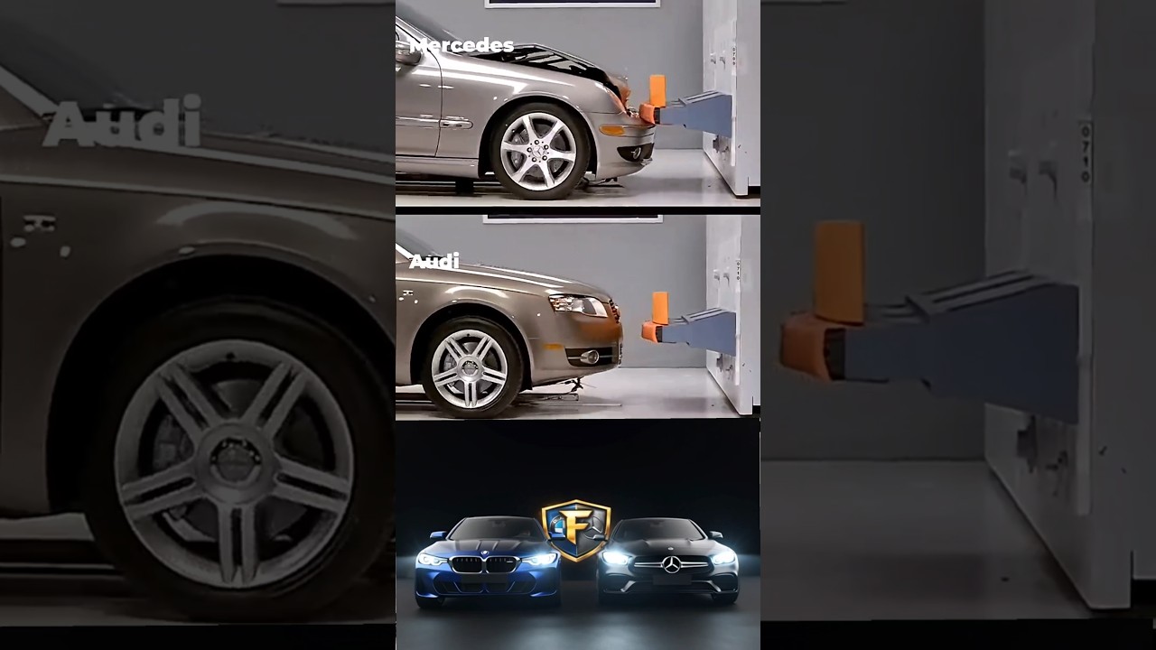 Mercedes-Benz vs Audi – 3-Stage Crash Test: Front Impact Analysis 
