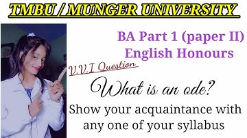 V.V.I Question of BA part 1 (paper II) English {H} #munger_university #tmbu_part1_importantquestion
