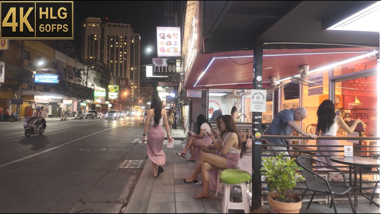 [4K HLG HDR 10PM03Mar2026] Soi 7,8 | Soi New Plaza| Soi Wow | Pattaya | Walking Tube