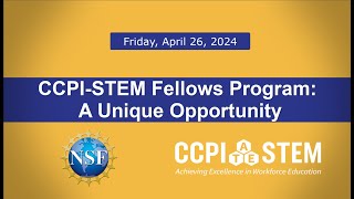 CCPI Episode 9: CCPI-STEM Fellows Program - A Unique Opportunity