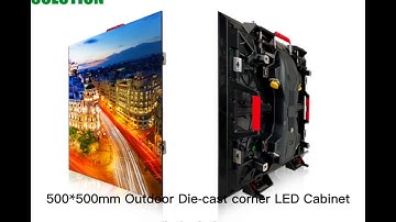 Outdoor P3.91 45degree die-cast cabinet for "L" Shape Corner LED Display waterproof test
