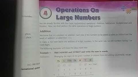 CLASS 5 Maths ch-4 Operations on Large Numbers (part-2)