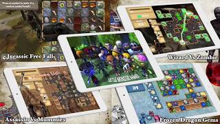 Jurassic Free Fall/Little Monster Games/Wizard Vs Zombie/Assassin Vs Mummies/Frozen Dragon Gems screenshot 2