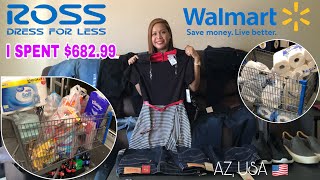 ROSS HAUL SHOP WITH ME WITH CRAZY PRICES ! + Grocery Shopping at WALMART #MK #TommyHilfiger #Levis