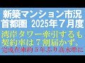 2025年7月度 首都圏 新築マンション市況「湾岸タワーが牽引するも、契約率７割届かず。完成在庫は約５年ぶりの高水準に」