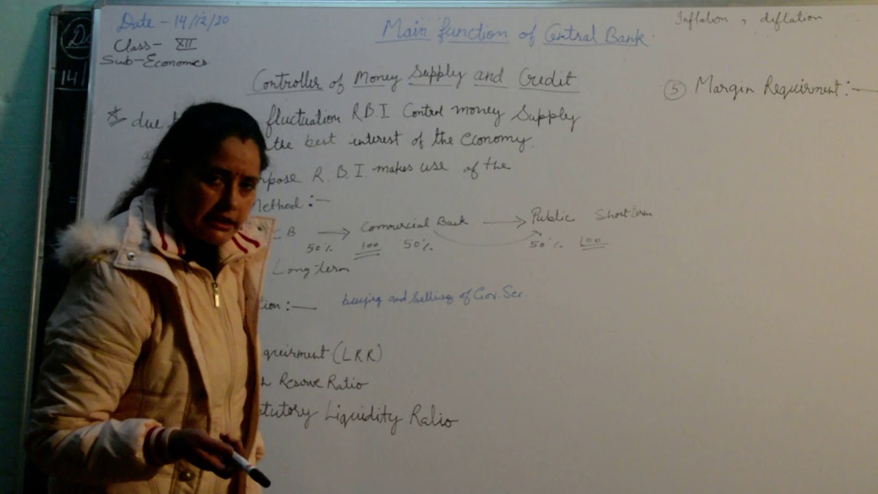 ECONOMICS CLASS XII TH MAIN FUNCTION OF CENTRAL BANK YouTube