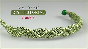 Simple wave macrame bracelet | DIY double half hitch knot bracelet tutorial | Bracelet making idea