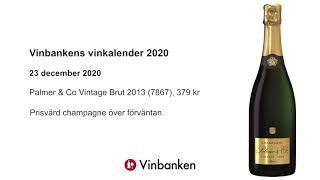 Palmer & Co Vintage Brut 2013 - dagen vinips 23 dec. 2020