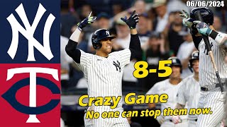 Yankees vs. Twins Game Highlights , June 06 2024 | MLB Season 2024