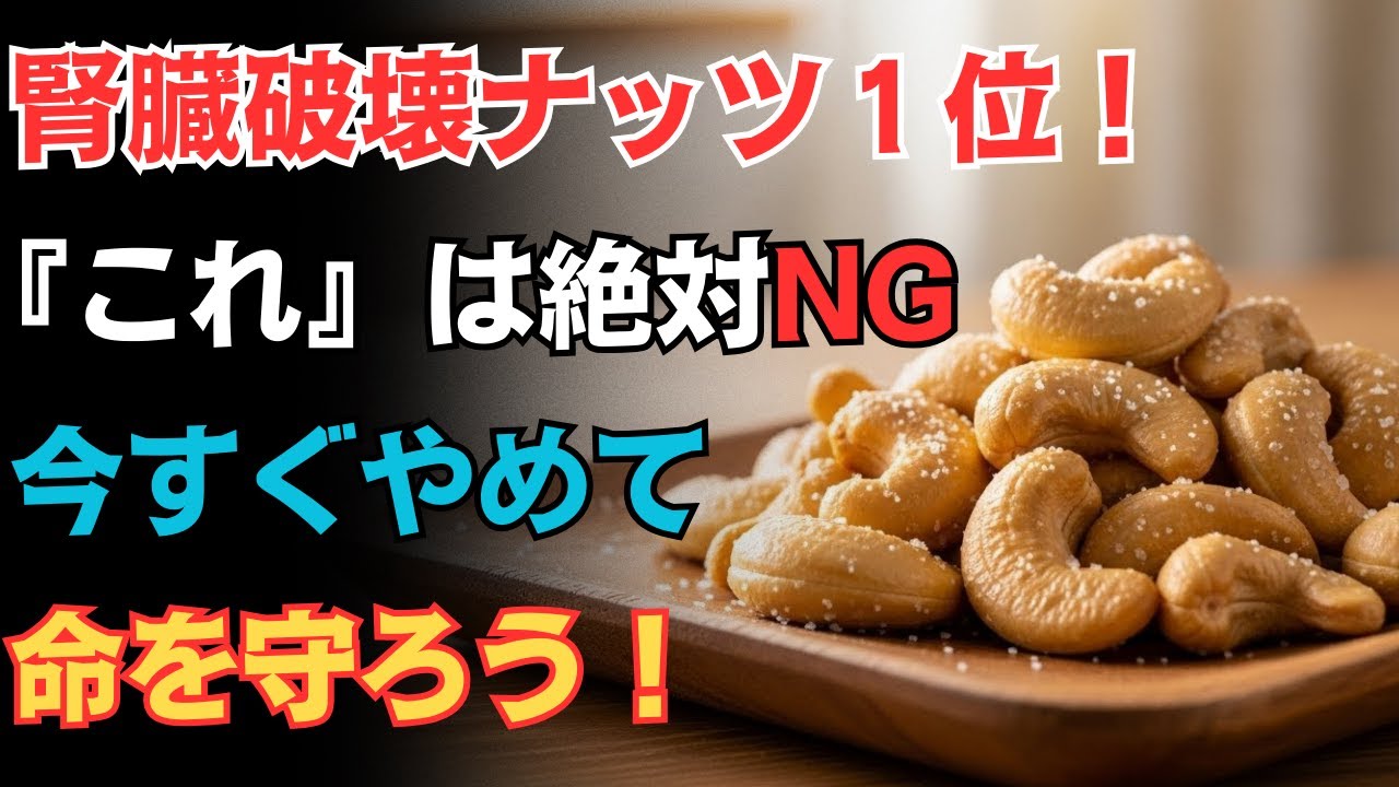 腎臓を静かに壊す危険なナッツ類5つ vs 弱った腎臓を立て直す希望のナッツ類4つ！30年診てきた腎臓専門医の実践食 | 慢性腎不全の食事 | 腎臓 | 腎臓の健康 | 老後の健康