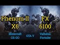 Phenom II X6 vs FX 6100 = 5 GAMES in 2021