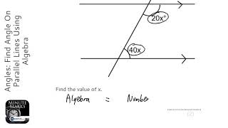 Datos Angles: Find Angle On Parallel Lines Using Algebra (Grade 3) - OnMaths GCSE Maths Revision Actualización