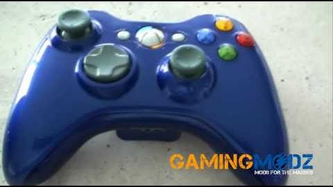 "Polished Blue" Customized Xbox 360 Modded Controller