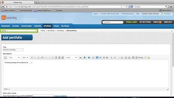 Create an ePortfolio