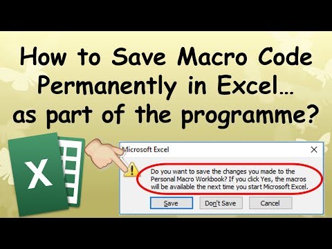 Video: Kur mano makrokomandos išsaugotos programoje „Excel“?