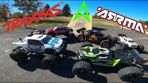 Giant Truck Bash Day!!!!! Xmaxx, Losi DBXL 2, Kraton 8s/6s To The Moon!!!!!