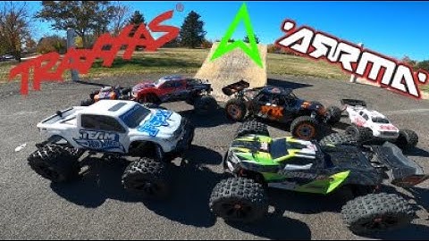 Giant Truck Bash Day!!!!! Xmaxx, Losi DBXL 2, Kraton 8s/6s To The Moon!!!!!