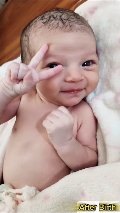 Wonderful Reaction and Cute Smile of Beautiful Newborn Baby @AfterBirth