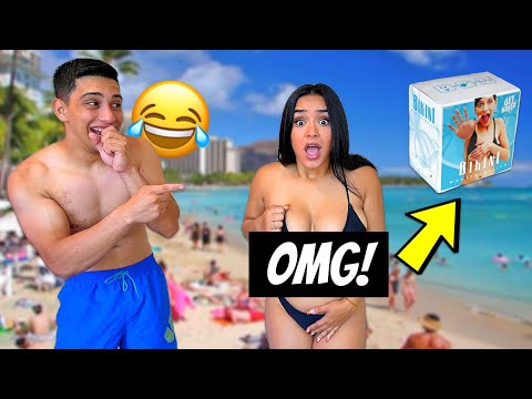 DISSOLVING BIKINI PRANK ON MY FIANCE ( IN PUBLIC) 