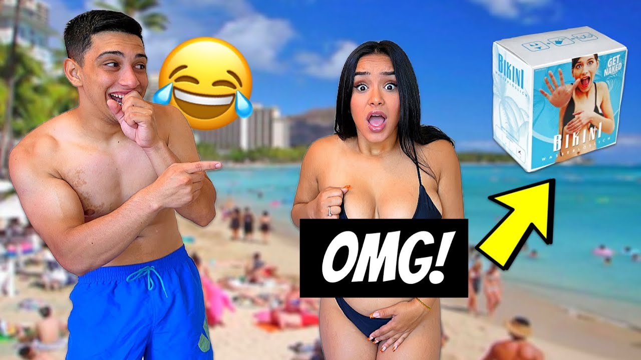 DISAPPEARING Bikini Prank On Girlfriend!! *Hilarious* 