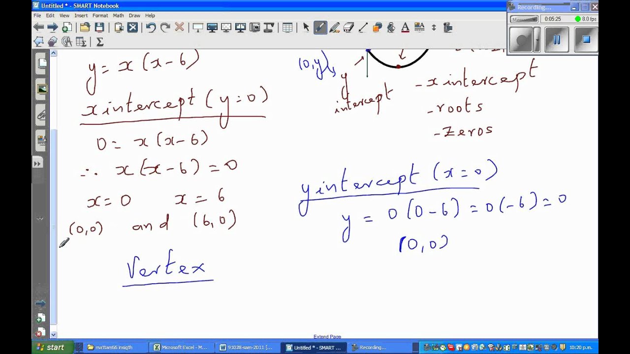 Graphing Y X2 6x