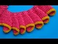 How to crochet frill Как вязать волан Рюши Мастер класс 12