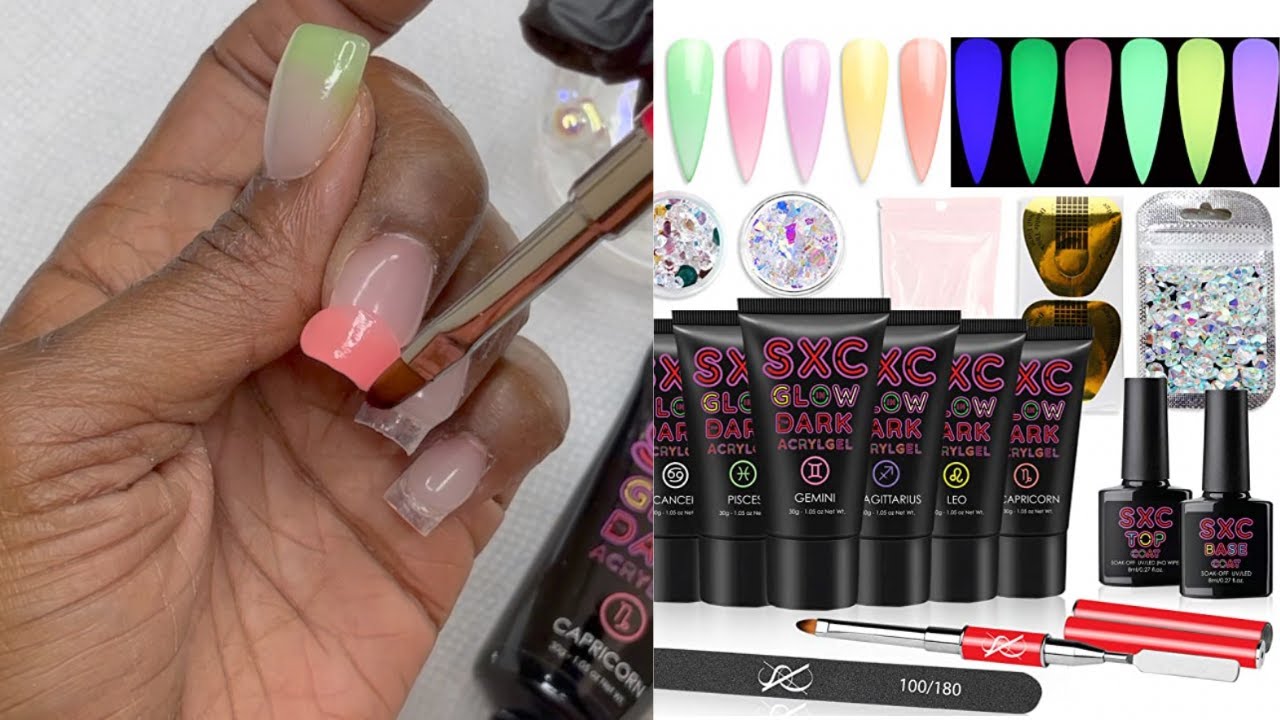 Easy French Nails | Trying the SXC Glow In The Dark Jelly Series