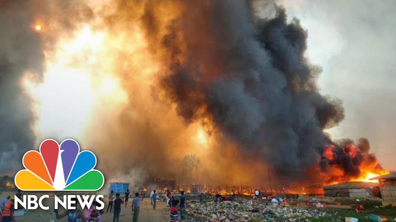 Huge Fire Destroys Homes In Rohingya Refugee Camp In Bangladesh | NBC News NOW
