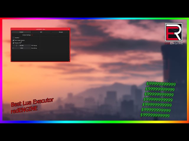 ✓FiveM Hack - redENGINE LUA EXECUTOR (MONEY + WEAPONS + AIMBOT + WALLHACK)  