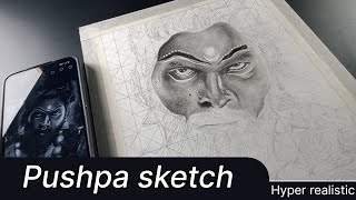 Sketch of pushpa the rule /  (hyper realistic)
