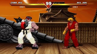 CYBER RYU vs EVIL KEN - HIGH LEVEL EPIC FIGHT!