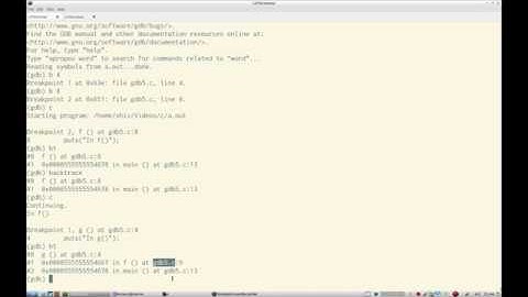 C Programming GDB Debugging Part 6 Backtracing