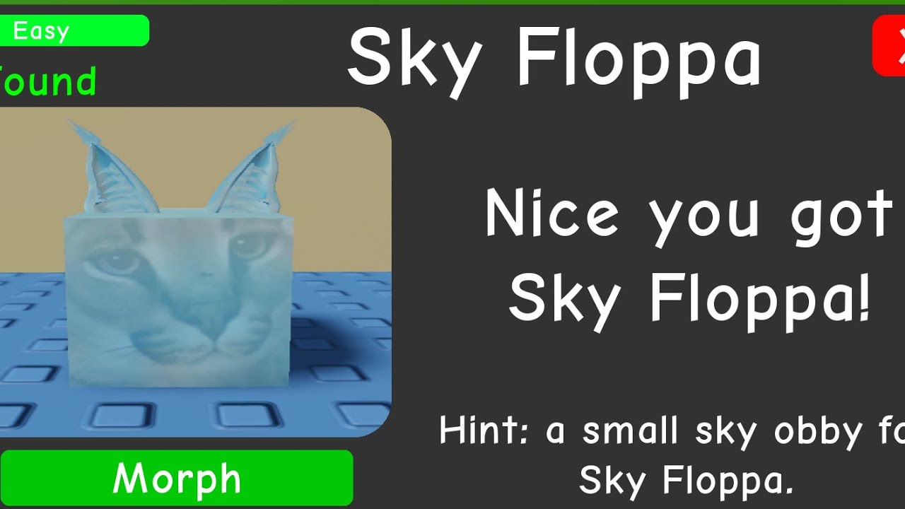 How To Get The “Sky Floppa” | Find The Floppa Morphs #roblox #floppa ...