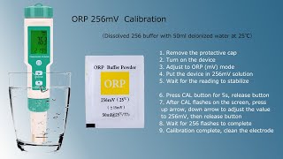 C600 ORP 256mV calibration for 7 in 1 pH salinity orp ec tds meter;