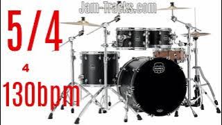 5/4  Odd Time beat Drums only Backing Track Tempo 130bpm