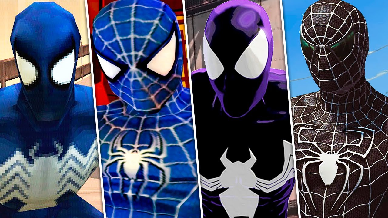 Evolution of Black Suit Symbiote in Spider-Man Games (PS1,PS2,PS3,PS4)