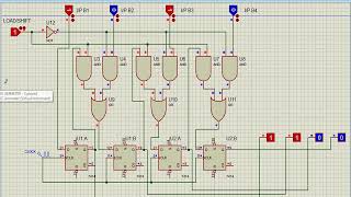 Parallel In Serial Out (PISO) Shift Register on proteus