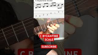 C Byzantine Scale #shorts #guitarlesson #guitarscales #guitar #guitartabs #byzantine #learn #music