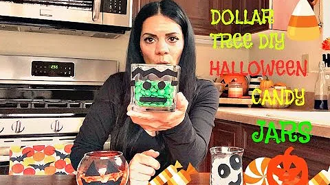 DOLLAR TREE DIY - HALLOWEEN CANDY JARS