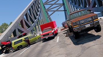 BeamNG Drive - Racing & Crashing downhill On The Crash Falls Map #3