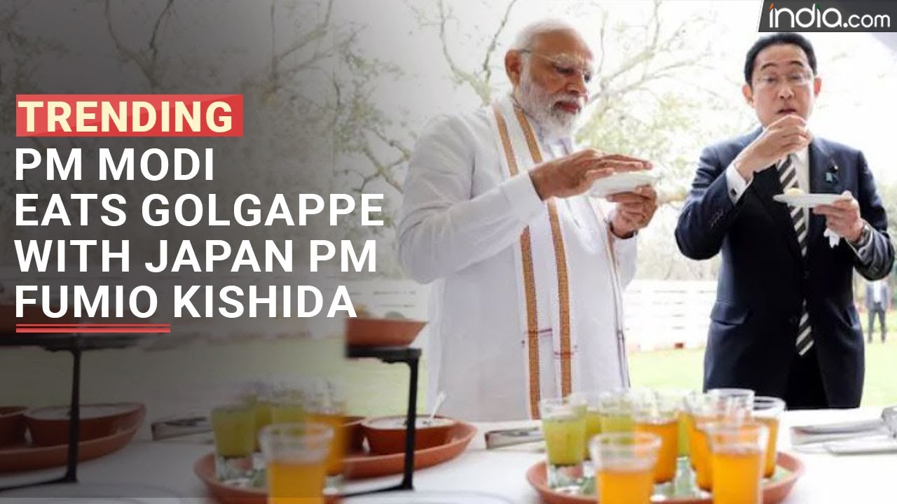 PM Modi Enjoys Golgappa With Japan PM Fumio Kishida In Delhi | Japan PM ...