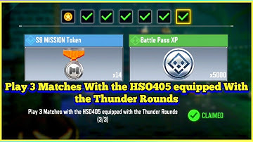 Call Of Duty Mobile Play 3 Matches With the HSO405 equipped With the Thunder Rounds Task Complete