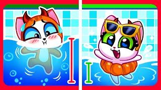 🌊 Safety Rules in the Pool 🏴‍☠️ Funny Toddler Cartoon With Demon Cats🌟 Purr-Purr Fiery Family