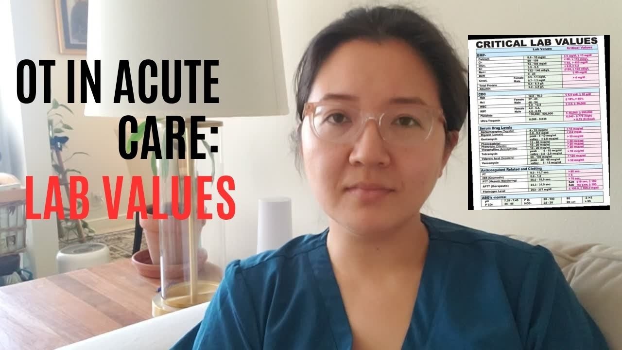 OT in acute care: Lab Values