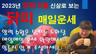 2023 양력 6월 닭띠 매일 운세 도화드는 달 바람날까? 매일매일 운세 확인해서 나쁜 날은 피하세요 사주상…