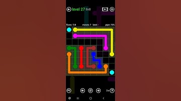 How To Solve Flow Free Green Pack Level 27 8x8 Board Medium Walk Through Solution Walkthrough