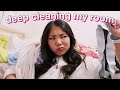 deep cleaning my room *got rid of HALF of my things*