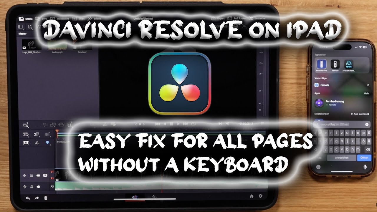 How to get all Davinci Resolve Pages on iPad without a Keyboard! Easy ...